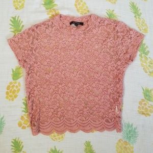 See through floral crop top